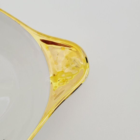 Royal Worcester Strawberry Fair Gold Trim Oval Baking Dish Size 10 Butterflies - Picture 5 of 13